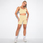 Seamless Thread Solid Color Sports Vest Shorts Set